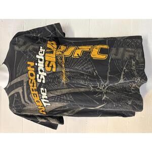 Y2K UFC Anderson The Spider Silva all over print shirt NWT